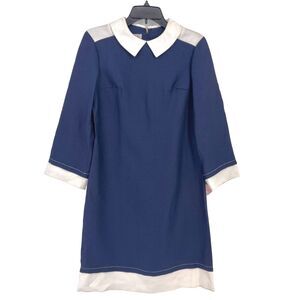 Vintage 60s Betty Barclay Shift Dress Medium Junior Petite Karate Fabric NOS